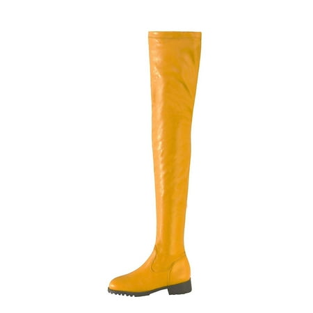 Womens Boots Winter Boots For Women Women s Fashion Large Size Boots Autumn Low-Heeled Over-the-Knee Boots Knight Boots Yellow
Womens Boots Winter Boots For Women Women s Fashion Large Size Boots Autumn Low-Heeled Over-the-Knee Boots Knight Boots Yellow