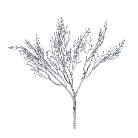 Darice Christmas Floral Cedar Silver Christmas Pick Glitter 11 Inches
