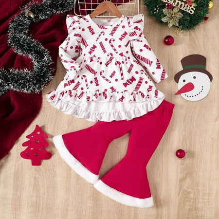 Hbdhejl Outfit Set For Girls Boys Toddler Christmas Long Sleeve Cartoon Prints T Shirt Tops Pants Kids Outfits Red 12-18 Months
Hbdhejl Outfit Set For Girls Boys Toddler Christmas Long Sleeve Cartoon Prints T Shirt Tops Pants Kids Outfits Red 12-18 Months