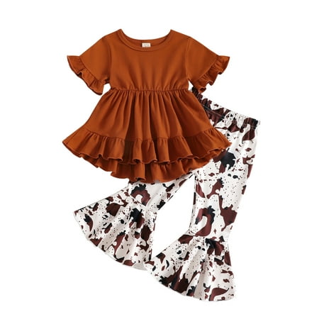 Gwiyeopda Toddler Baby Girl Summer Clothes Short Sleeve Tops Flared Pants Outfits Set 1-5 Years
Gwiyeopda Toddler Baby Girl Summer Clothes Short Sleeve Tops Flared Pants Outfits Set 1-5 Years