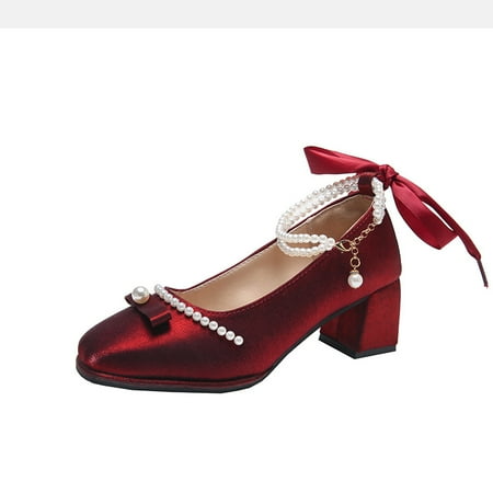 Spring and Autumn 2024 New High Heel Single-layer Shoes Women‘s Fashionable Style Gentle Style Korean Style Pearl Lady Chunky Heel Single-layer Shoes
Spring and Autumn 2024 New High Heel Single-layer Shoes Women‘s Fashionable Style Gentle Style Korean Style Pearl Lady Chunky Heel Single-layer Shoes