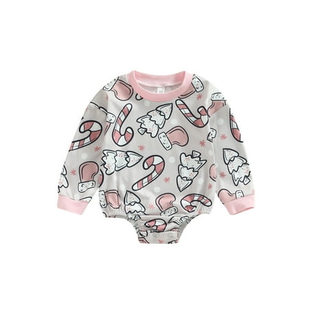 Eyicmarn Newborn Baby Girls Jumpsuits Christmas Tree Cane Printed Casual Long Sleeves Romper for Infant Toddler
Eyicmarn Newborn Baby Girls Jumpsuits Christmas Tree Cane Printed Casual Long Sleeves Romper for Infant Toddler