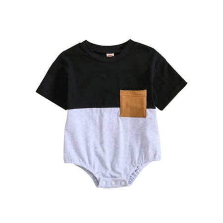 Toddler Baby Girls Climbing Clothes Short Sleeve Patchwork Colour Romper Bodysuits With Pocket For 3-6 Months
Toddler Baby Girls Climbing Clothes Short Sleeve Patchwork Colour Romper Bodysuits With Pocket For 3-6 Months