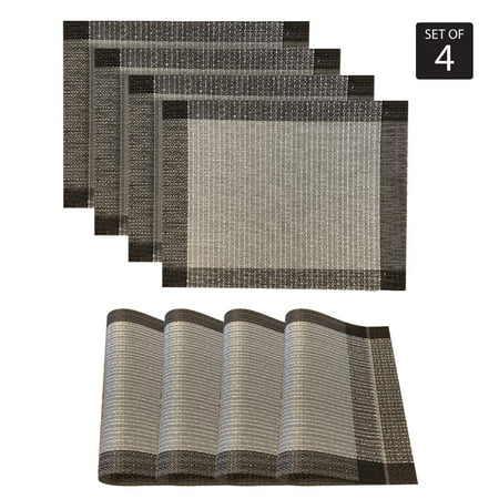 Palermo Textiline 13X19 Placemats Sets Of 4 In Silver