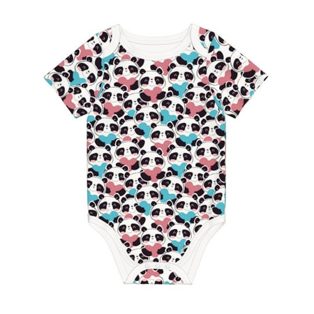 Coaee Heart Panda for Soft Cotton Baby Short-Sleeve Bodysuit Baby Girls Boys Bodysuit Romper
Coaee Heart Panda for Soft Cotton Baby Short-Sleeve Bodysuit Baby Girls Boys Bodysuit Romper