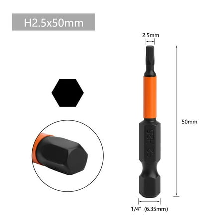 1pc Hexagon Screwdriver Bit Quick Change Impact Driver Power Drill Length 50mm