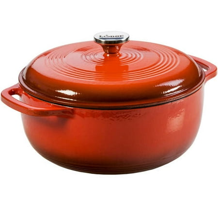 Lodge Enameled Cast Iron 6 Quart Dutch Oven, Assorted Colors