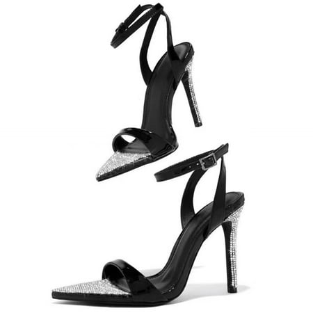 TUOBARR Heel Sandals for Women Women s Casual Sandals Fashion Party Bright Diamond Heels Black
TUOBARR Heel Sandals for Women Women s Casual Sandals Fashion Party Bright Diamond Heels Black