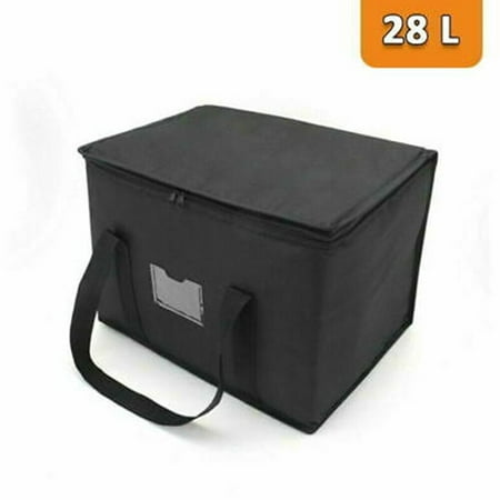 Large Food Delivery Insulated Black Bags Pizza Takeaway Thermal Cold/Warm Bag