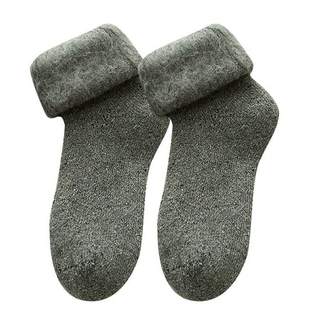 EHTMSAK Womens Thick Fleece Lined Warm Cozy Slipper Socks Thick Non Slip Soft Socks Dark Gray One Size
EHTMSAK Womens Thick Fleece Lined Warm Cozy Slipper Socks Thick Non Slip Soft Socks Dark Gray One Size