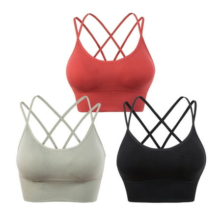 Valcatch Cross Back Sports Bras for Women - Padded Seamless Black Sports Bra for Yoga Gym Workout Fitness 3 Pack
Valcatch Cross Back Sports Bras for Women - Padded Seamless Black Sports Bra for Yoga Gym Workout Fitness 3 Pack