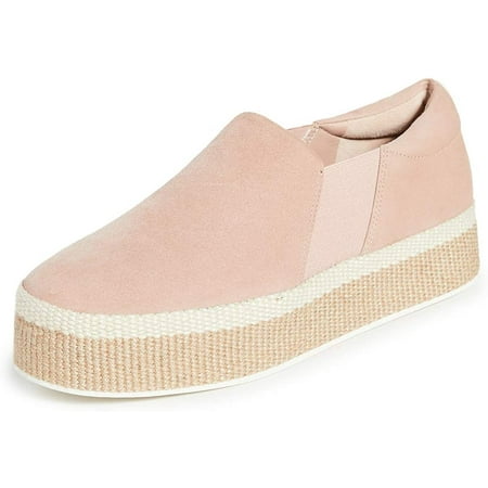 Vince Womens Wilden Goatskin Suede Platform Espadrilles Beige Size 11