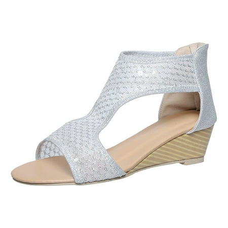Jungdeepe Ladies Summer Hollow Mesh Sequins Solid Color Large Womens Wedge Sandal Shoes Womens Clear Sandals Flat Slide Sandals for Women Size 8 Comfort Sandals for Women for Home Sandal Memory Foam
Jungdeepe Ladies Summer Hollow Mesh Sequins Solid Color Large Womens Wedge Sandal Shoes Womens Clear Sandals Flat Slide Sandals for Women Size 8 Comfort Sandals for Women for Home Sandal Memory Foam