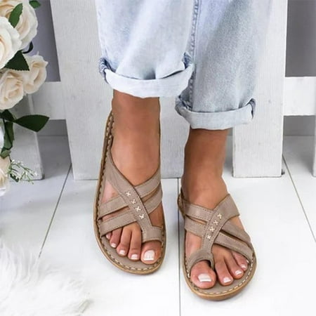 FITORON Womens Slippers- Thick Platform Artificial LeatherLeather Slippers Summer Beach Eva Soft Sole Sandals Gray 35
FITORON Womens Slippers- Thick Platform Artificial LeatherLeather Slippers Summer Beach Eva Soft Sole Sandals Gray 35