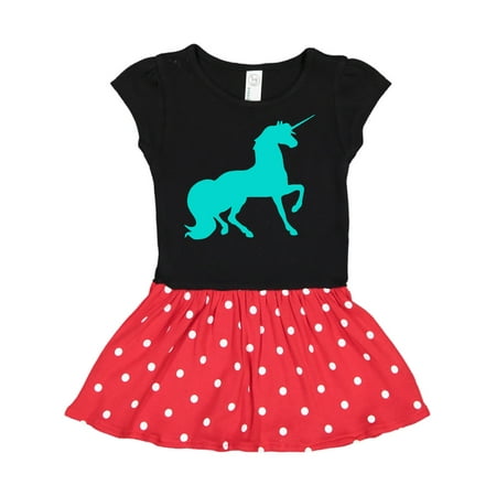 Inktastic Aqua Unicorn Gift Toddler Girl Dress