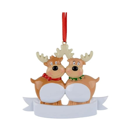 Viugreum Christmas Reindeer Pendant Customized Name Holiday Decorations