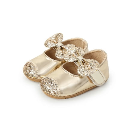 Woobling Infant Princess Shoes Bow Sandals Rubber Soft Sole Dress Sandal Casual Loafers Comfortable First Walking Shoe Glitter Lightweight Gold 4C
Woobling Infant Princess Shoes Bow Sandals Rubber Soft Sole Dress Sandal Casual Loafers Comfortable First Walking Shoe Glitter Lightweight Gold 4C