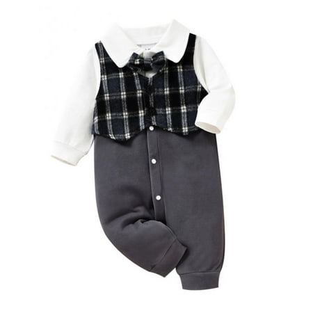 Patgoal Baby Boy Clothes 0 3 Months Formal Romper Suit Baby Gentleman Jumpsuit 0-18 Months Boys Autumn Vest Rompers Pants Newborn Clothes Long Sleeve
Patgoal Baby Boy Clothes 0 3 Months Formal Romper Suit Baby Gentleman Jumpsuit 0-18 Months Boys Autumn Vest Rompers Pants Newborn Clothes Long Sleeve