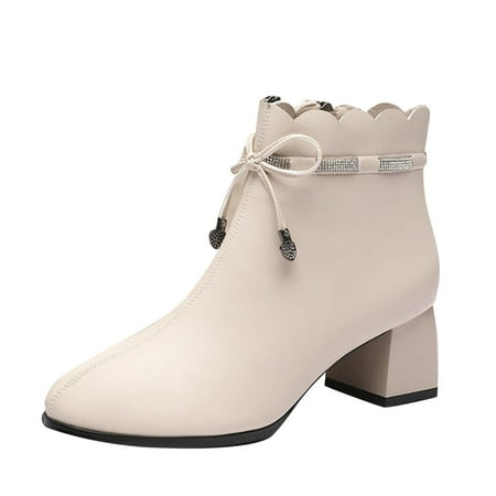 Womens Ladies Ankle Boots Rhinestone Lace Up Chunky Block Heel Boots Faux Leather Side Zipper Elegant Dress Shoes
Womens Ladies Ankle Boots Rhinestone Lace Up Chunky Block Heel Boots Faux Leather Side Zipper Elegant Dress Shoes