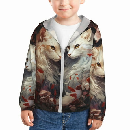 Ocsxa Flower Cat Couple Print Kids Active Zipper Sun Protection Jacket Boys Girls Hooded Cooling Shirt-18 Months
Ocsxa Flower Cat Couple Print Kids Active Zipper Sun Protection Jacket Boys Girls Hooded Cooling Shirt-18 Months