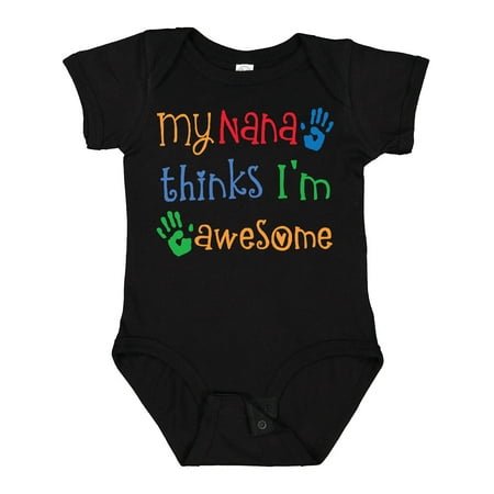 Inktastic My Nana Thinks Im Awesome Grandkid Outfit Gift Baby Boy or Baby Girl Bodysuit
Inktastic My Nana Thinks Im Awesome Grandkid Outfit Gift Baby Boy or Baby Girl Bodysuit