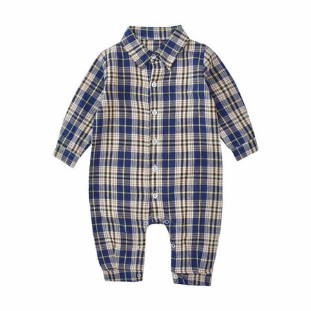 kpmatpey Infant Baby Boys Rompers Button up Lapel Collared Long Sleeve Plaid Lightweight Newborn Kids Jumpsuit
kpmatpey Infant Baby Boys Rompers Button up Lapel Collared Long Sleeve Plaid Lightweight Newborn Kids Jumpsuit