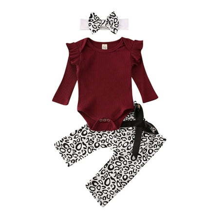 Autumn Winter Toddle Baby Girl Long Sleeve Bodysuit + Leopard Pants + Headband Warm Clothing
Autumn Winter Toddle Baby Girl Long Sleeve Bodysuit + Leopard Pants + Headband Warm Clothing