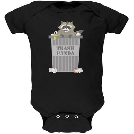 Trash Panda Raccoon Black Soft Baby One Piece - 24 month