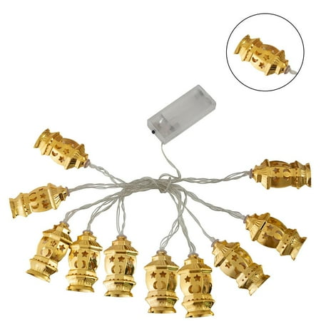 10 LED Golden Ramadan Light String Decoration Muslim Light Decorative Metal For Festivals Indoors Night
10 LED Golden Ramadan Light String Decoration Muslim Light Decorative Metal For Festivals Indoors Night