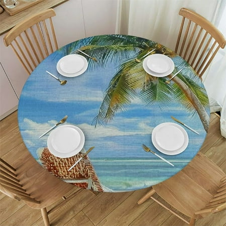 Orinice Palm Tree Round Table Cover Stain Resistant Washable Indoor Outdoor Tablecloth Kitchen Dining Wedding Parties Picnic Camping 100% Polyester Fiber 31-35
Orinice Palm Tree Round Table Cover Stain Resistant Washable Indoor Outdoor Tablecloth Kitchen Dining Wedding Parties Picnic Camping 100% Polyester Fiber 31-35