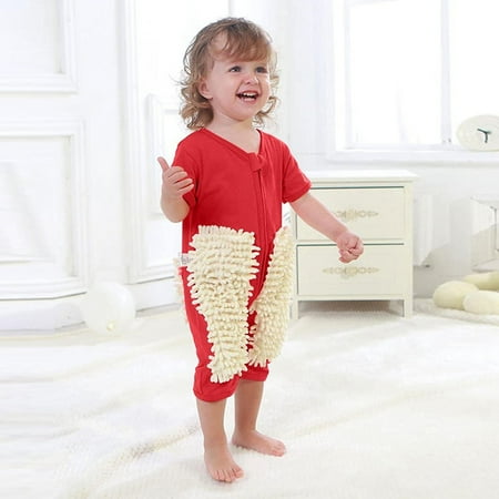 THE WILD Baby Mop Floor Cleaning Onesie Toddler Girl Infant Jumpsuit Short-Sleeved Onesie For A Crawling Baby
THE WILD Baby Mop Floor Cleaning Onesie Toddler Girl Infant Jumpsuit Short-Sleeved Onesie For A Crawling Baby