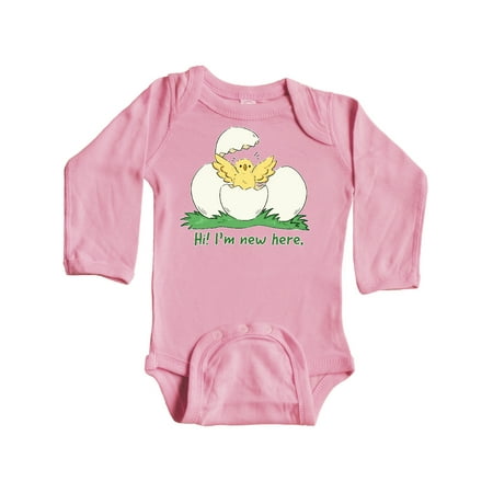 Inktastic Cute Chick Hi I m New Here Gift Baby Boy or Baby Girl Long Sleeve Bodysuit
Inktastic Cute Chick Hi I m New Here Gift Baby Boy or Baby Girl Long Sleeve Bodysuit