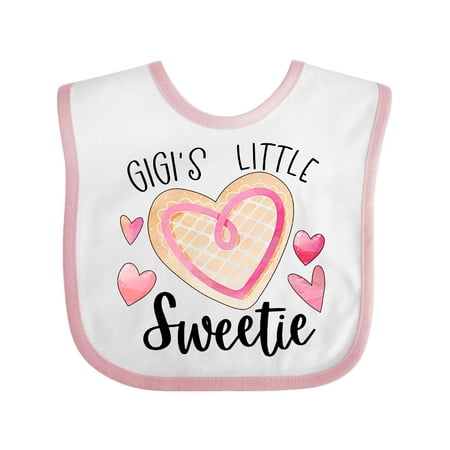 Inktastic Gigi s Little Sweetie with Pink Heart Cookie Gift Baby Boy or Baby Girl Bib