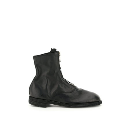 Guidi Front Zip Leather Ankle Boots Women