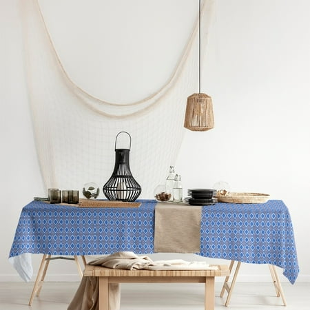 ArtVerse Two Color Geometric Diamonds Rectangle Tablecloth - 58 x 102 Blue & Orange
ArtVerse Two Color Geometric Diamonds Rectangle Tablecloth - 58 x 102 Blue & Orange