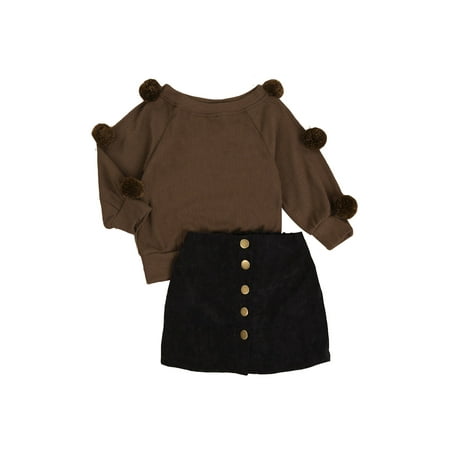 Canrulo Kids Baby Girls Clothes Set Long Sleeve Knitted Sweater Tops Skirts Warm Outfit Brown 2-3 Years
Canrulo Kids Baby Girls Clothes Set Long Sleeve Knitted Sweater Tops Skirts Warm Outfit Brown 2-3 Years