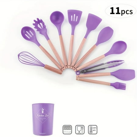 ENIYUU Brodark 12pcs/set Silicone Cooking Utensils Set With Wooden Handle Colorful Non-stick Pot Special Cooking Tools Set Heat Resistant Turner Tongs Spatula Spoon Oil Brush And W
ENIYUU Brodark 12pcs/set Silicone Cooking Utensils Set With Wooden Handle Colorful Non-stick Pot Special Cooking Tools Set Heat Resistant Turner Tongs Spatula Spoon Oil Brush And W