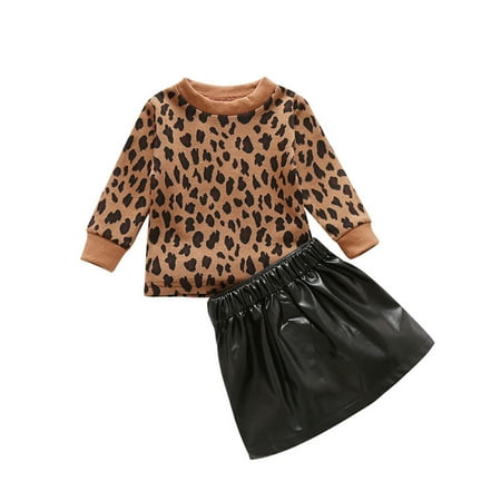 Odeerbi Girls Dress Baby Girls Clothes Pullover Brown Leopard Yarn Dyed Top Leather Zipper Skirt Two Piece Set Brown
Odeerbi Girls Dress Baby Girls Clothes Pullover Brown Leopard Yarn Dyed Top Leather Zipper Skirt Two Piece Set Brown
