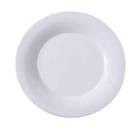 Siena Round Plate 8 Dia. X 7/8 L Porcelain White Pack of 16