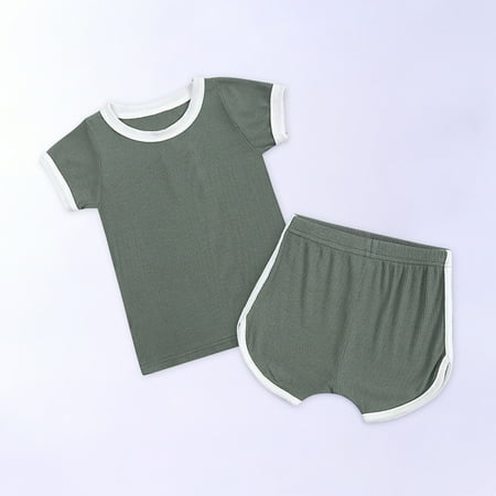 BadyminCSL Toddler Kids Baby Boys Girls Fashion Cute Solid Color Short Sleeve Shorts Cotton Casual Suit
BadyminCSL Toddler Kids Baby Boys Girls Fashion Cute Solid Color Short Sleeve Shorts Cotton Casual Suit