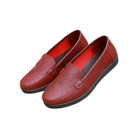 Daeful Womens Casual Shoes Non-Slip Flats Round Toe Loafers Lightweight Slip On Comfort Shoe Ladies For Elderly Wine Red 4.5
Daeful Womens Casual Shoes Non-Slip Flats Round Toe Loafers Lightweight Slip On Comfort Shoe Ladies For Elderly Wine Red 4.5