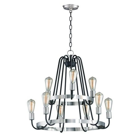 Maxim 11737BKSN Haven 9-Light Chandelier Ceiling Light Black & Satin Nickel
Maxim 11737BKSN Haven 9-Light Chandelier Ceiling Light Black & Satin Nickel