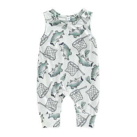 Amuver Infant Baby Girls Boys Romper Fish Print Sleeveless Crew Neck Snap Closure Jumpsuits Summer Newborn Bodysuits
Amuver Infant Baby Girls Boys Romper Fish Print Sleeveless Crew Neck Snap Closure Jumpsuits Summer Newborn Bodysuits