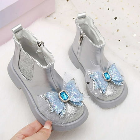 YOUSNH Children Boots Leather Boots Girls Winter Warm Mid Calf Boots Princess Bow Warm Shoes for Kids Silver 6.5
YOUSNH Children Boots Leather Boots Girls Winter Warm Mid Calf Boots Princess Bow Warm Shoes for Kids Silver 6.5