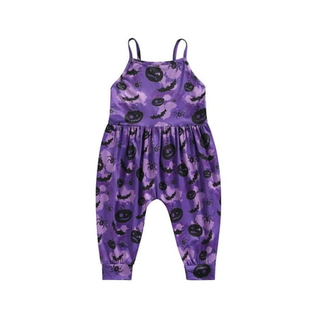 Bowiln Baby Girls Sleeveless Jumpsuit Halloween Pumpkin Print Spaghetti Strap Romper
Bowiln Baby Girls Sleeveless Jumpsuit Halloween Pumpkin Print Spaghetti Strap Romper