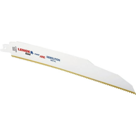 Lenox Gold Power Arc 9 In. 10 TPI Metal Demolition Reciprocating Saw Blade (5-Pack)
Lenox Gold Power Arc 9 In. 10 TPI Metal Demolition Reciprocating Saw Blade (5-Pack)