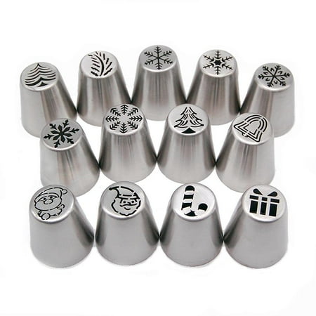 Flower Frosting Tip Nozzles 13Pcs Christmas Flower Icing Piping Nozzles Cake Decoration Icing Piping Tips for Baking Cupcake Decor
Flower Frosting Tip Nozzles 13Pcs Christmas Flower Icing Piping Nozzles Cake Decoration Icing Piping Tips for Baking Cupcake Decor