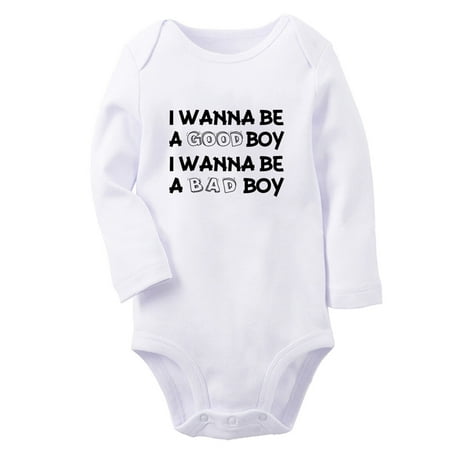 I Wanna Be a Good Boy I Wanna Be a Bad Boy Funny Rompers Newborn Baby Unisex Bodysuits Infant Jumpsuits Toddler 0-12 Months Kids Long Sleeves Oufits (White 6-12 Months)
I Wanna Be a Good Boy I Wanna Be a Bad Boy Funny Rompers Newborn Baby Unisex Bodysuits Infant Jumpsuits Toddler 0-12 Months Kids Long Sleeves Oufits (White 6-12 Months)