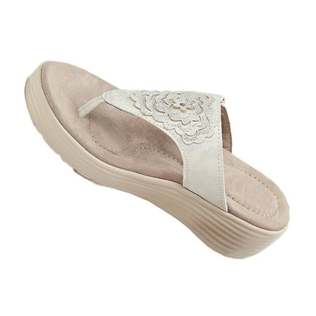 Sandals Slippers Summer Thick-Soled Flowers Wedge Heels Heighten Shoes Comfortable Shoes
Sandals Slippers Summer Thick-Soled Flowers Wedge Heels Heighten Shoes Comfortable Shoes