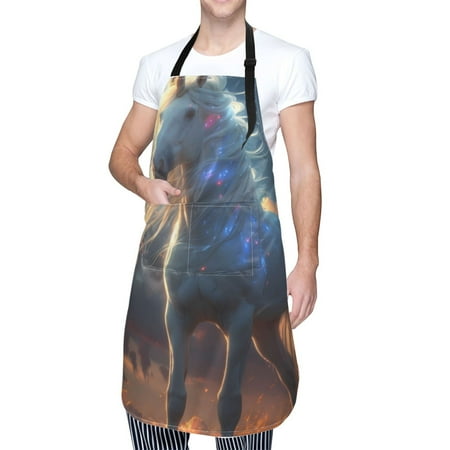 Kdxio Starry Light White Horse Apron with Pockets Adjustable Kitchen Aprons for Men Women Waterproof Aprons for Cooking Drawing Crafting Baking Household Cleaning
Kdxio Starry Light White Horse Apron with Pockets Adjustable Kitchen Aprons for Men Women Waterproof Aprons for Cooking Drawing Crafting Baking Household Cleaning